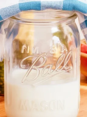 Creamy and tangy Kefir drink rich in probiotics for gut health