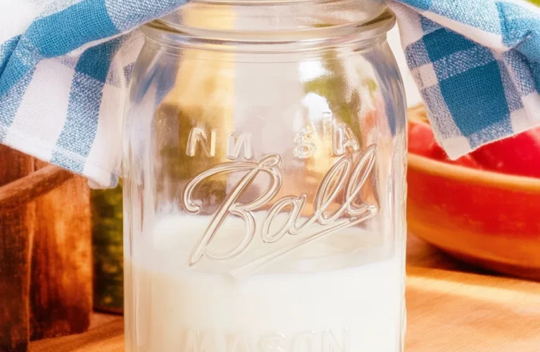 Creamy and tangy Kefir drink rich in probiotics for gut health