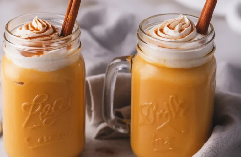 Delicious Pumpkin Spice Kefir Smoothie with banana and pumpkin puree