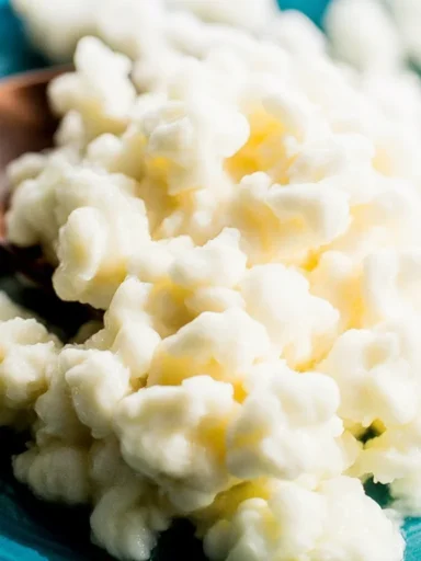 A glass of kefir, a fermented milk drink rich in probiotics and nutrients.