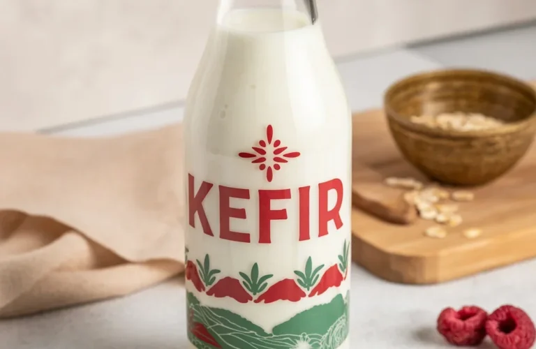 Kéfir boisson - Fermentation traditionnelle à base de grains de kéfir, riche en bienfaits.