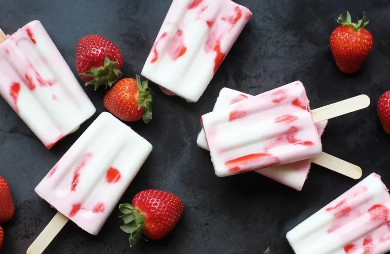 Delicious Frozen Yogurt Kefir Popsicles made with fruits and kefir for a healthy treat.