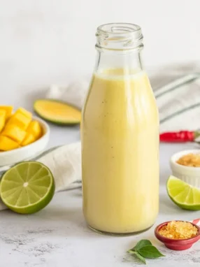 Mango Chili Lime Fiesta Kefir - A probiotic drink with a refreshing tropical twist.