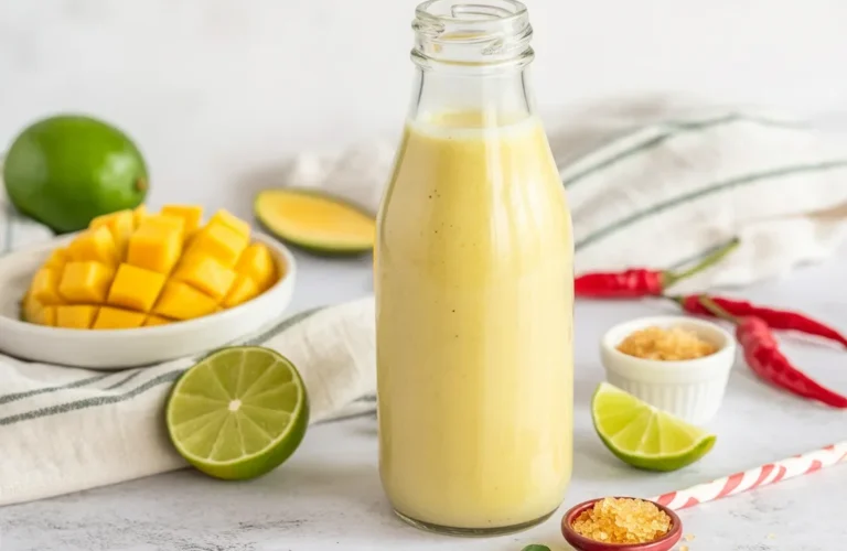 Mango Chili Lime Fiesta Kefir - A probiotic drink with a refreshing tropical twist.