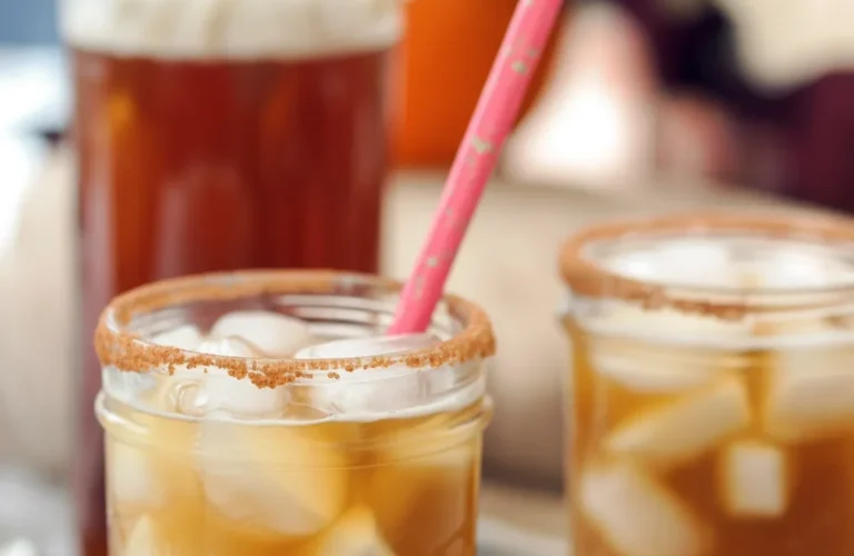 Spiced Apple Ginger Harvest Kefir with cinnamon, ginger, and fresh apples for a flavorful drink.