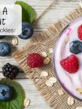 Healthy Yogurt-Kefir Fruit Parfait with layers of fruit, oats, and nuts.