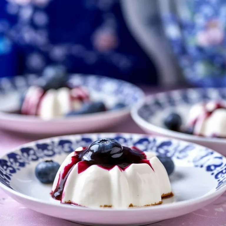 Delicious Yogurt-Kefir Panna Cotta served with fresh fruit toppings.