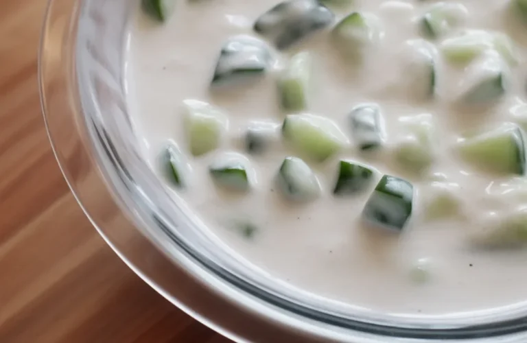 Homemade Yogurt-Kefir Salad Dressing with fresh herbs and tangy flavors.