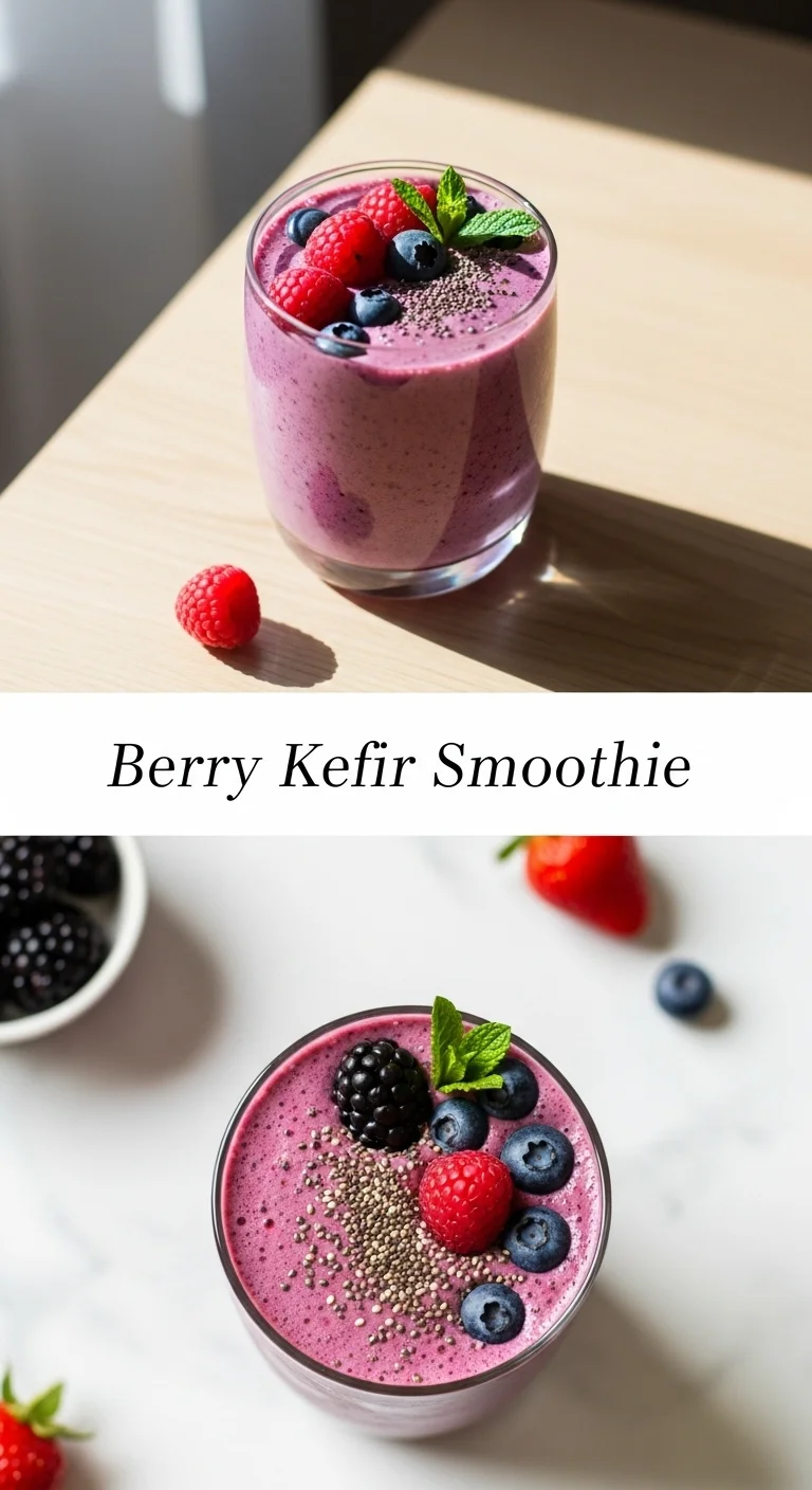 Berry Kefir Smoothie: 7 Delicious & Essential Recipes for a Powerful Start - Pinterest Image