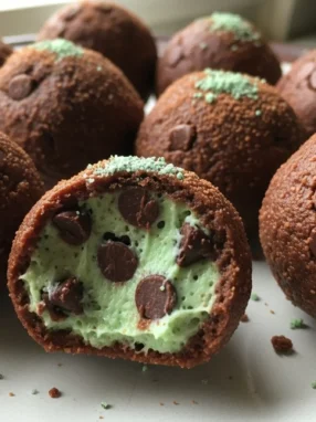 kefir Mint Chocolate Chip Truffles