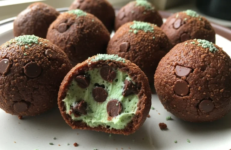 kefir Mint Chocolate Chip Truffles