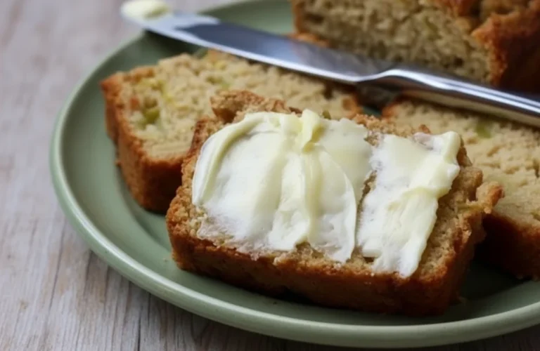 rhubarb bread with greek yogurt