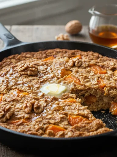 Baked Oatmeal with Apricots & Walnuts