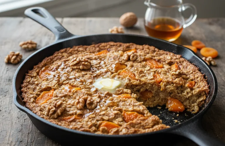 Baked Oatmeal with Apricots & Walnuts