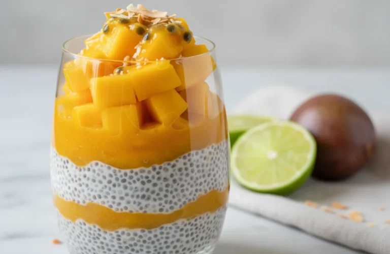Chia Seed Pudding with Mango & Coconut