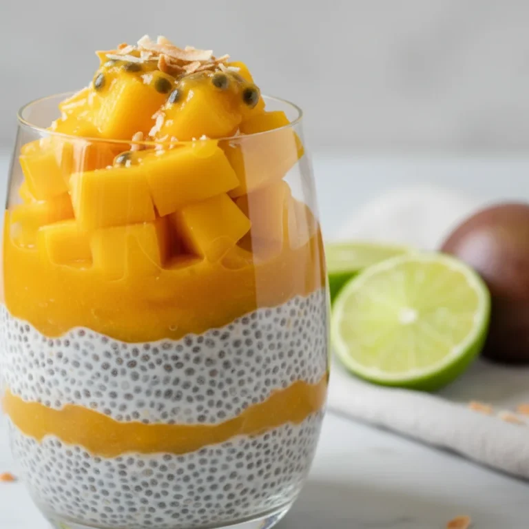 Chia Seed Pudding with Mango & Coconut