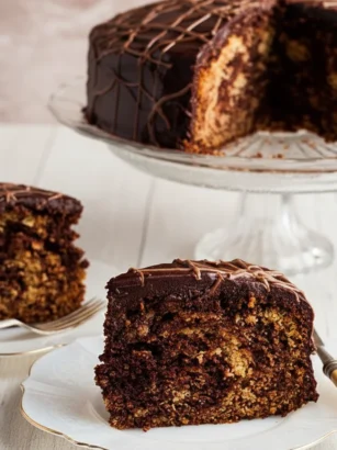 Chocolate and Vanilla Kefir Cake