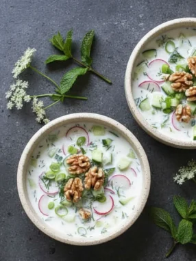 Cold Kefir & Cucumber Soup