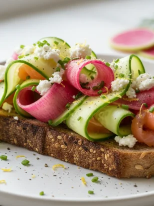 Smoked Salmon & Radish Toast