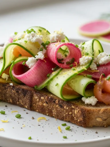 Smoked Salmon & Radish Toast