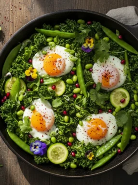 Spring Greens Shakshuka