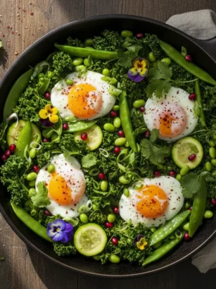 Spring Greens Shakshuka