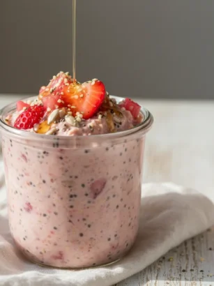 Strawberry Rhubarb Overnight Oats