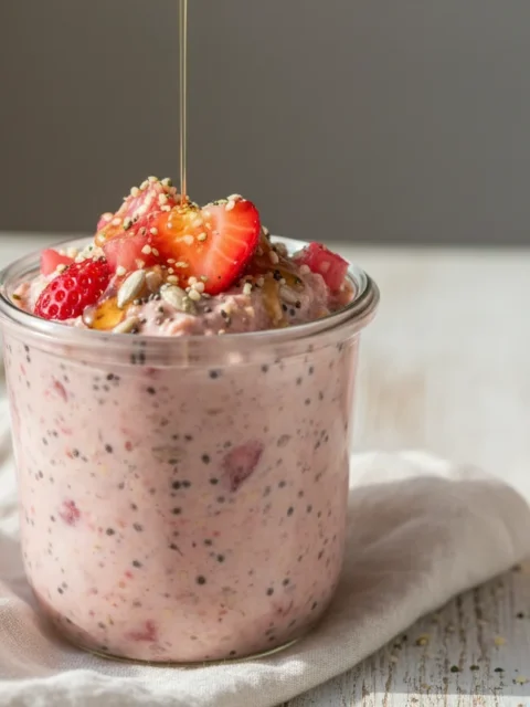 Strawberry Rhubarb Overnight Oats