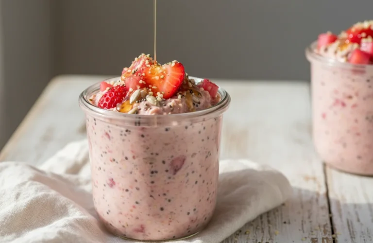 Strawberry Rhubarb Overnight Oats
